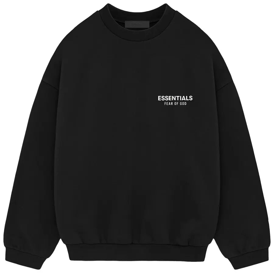 FEAR OF GOD ESSENTIALS FLEECE CREWNECK BLACK 192HO246260F