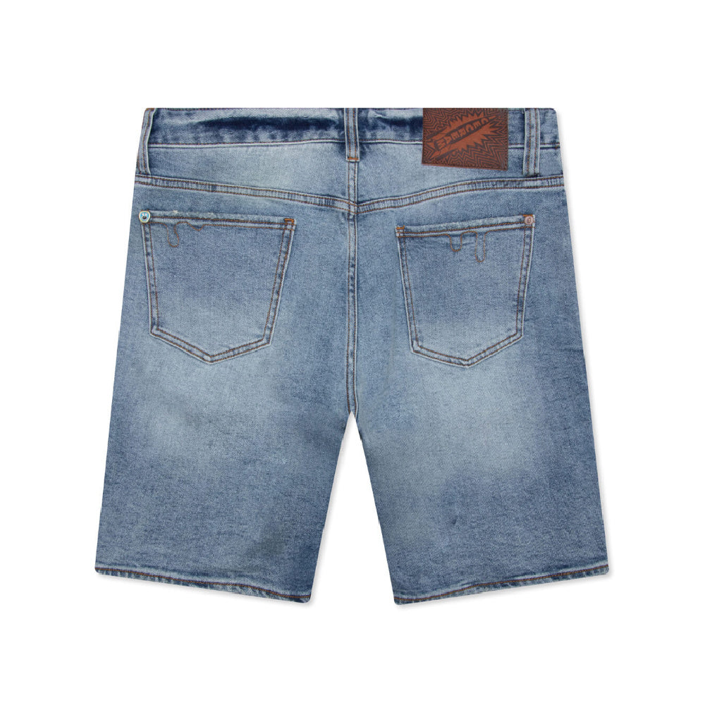 Yellow Jean Short Lt Blue
