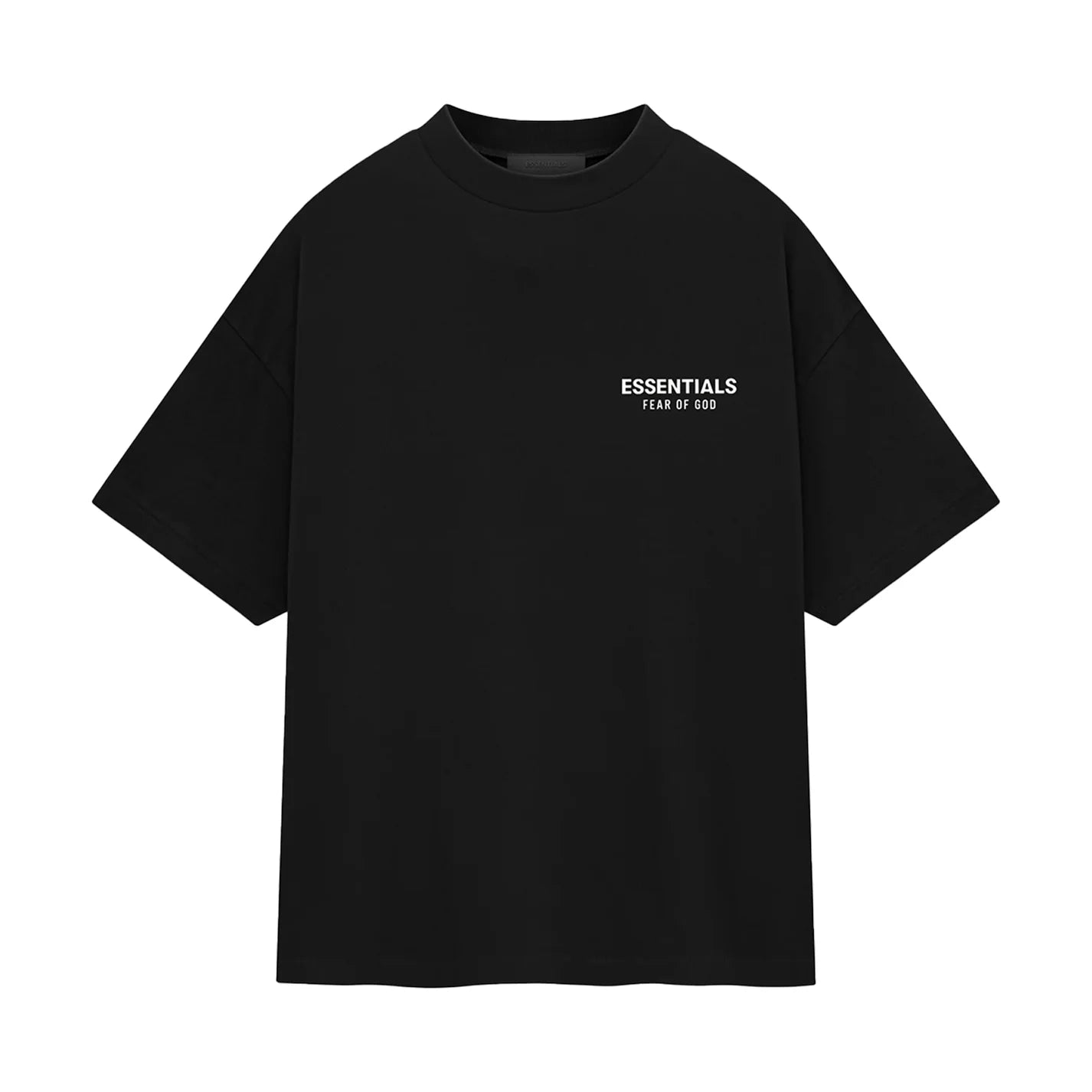 FEAR OF GOD ESSENTIALS JERSEY CREWNECK T-SHIRT BLACK 125H0244360F FEAR OF GOD ESSENTIALS JERSEY CREWNECK T-SHIRT BLACK 125H0244360F