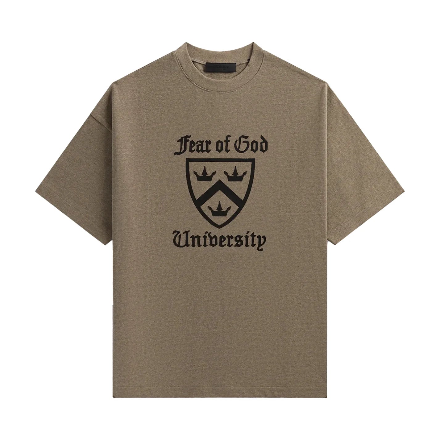 FEAR OF GOD ESSENTIALS HEAVY CREWNECK TEE HTHR GRAY 125HO242001F