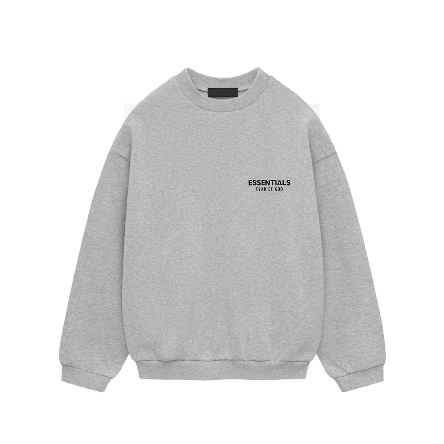 FEAR OF GOD ESSENTIALS FLEECE CREWNECK LIGHT HTHR GRAY 192H0246268F