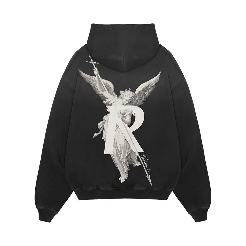 REPRESENT ARCHANGEL HOODIE STAINED BLACK