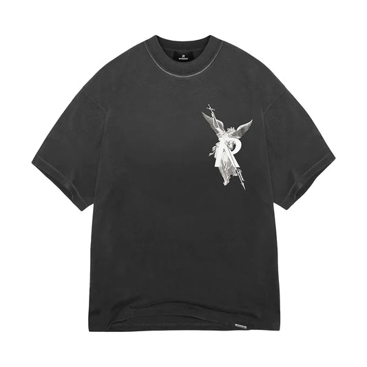 REPRESENT ARCHANGEL T-SHIRT STAINED BLACK