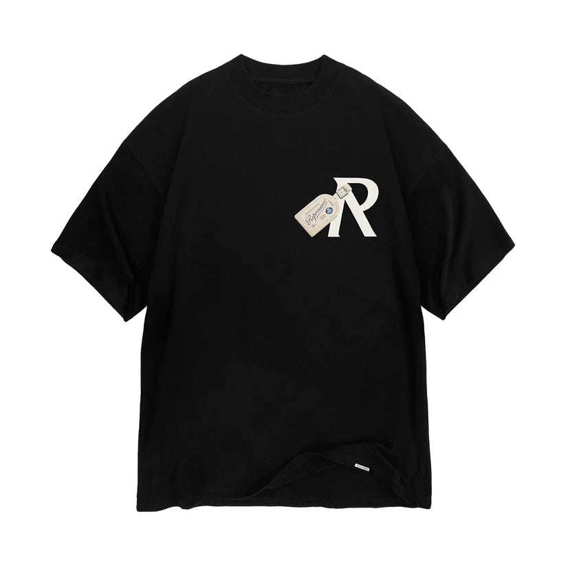 REPRESENT LUGGAGE TAG T-SHIRT JET BLACK