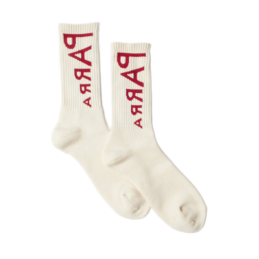 Reversed flag logo crew socks Off White