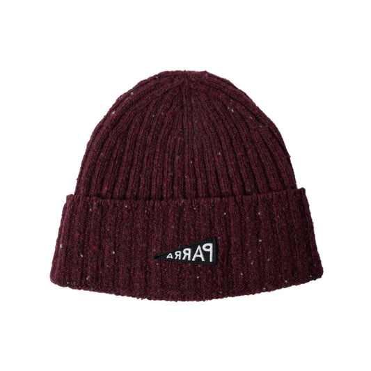 Reversed flag beanie Dark burgundy