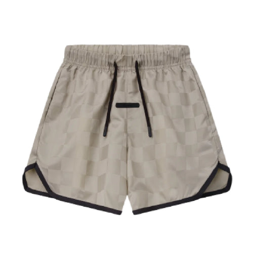 Kids Nylon Checkered Gym Short-RW00331-0055